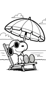 hình tô màu tranh tô màu Snoopy cho bé mới nhất