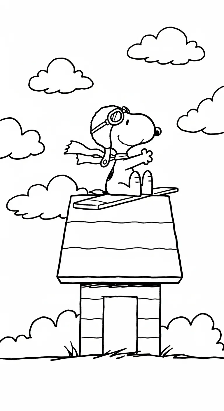tải tranh tô màu tranh tô màu Snoopy cho bé 5 tuổi