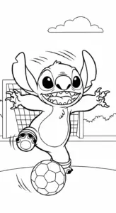 mẫu in hình tô màu Stitch cho bé