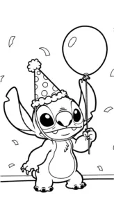 tranh tô màu Stitch cho bé