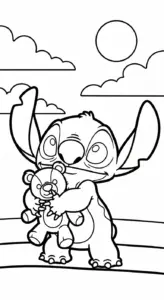 tải hình tô màu Stitch cho bé 6 tuổi