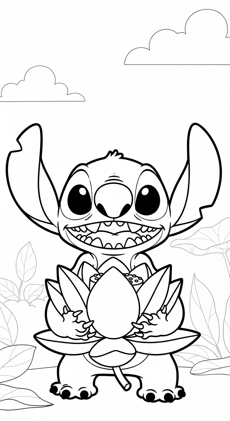 tải hình tô màu Stitch