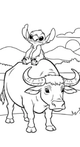 in tranh tô màu Stitch cho bé 3 tuổi