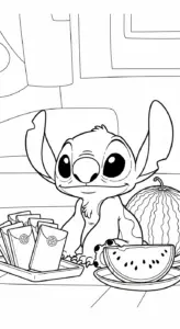 tranh tô màu Stitch cho bé tải miễn phí