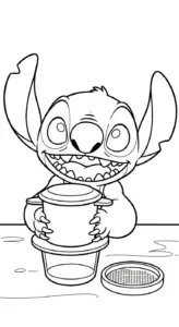 hình tô màu Stitch cho bé 3 tuổi miễn phí