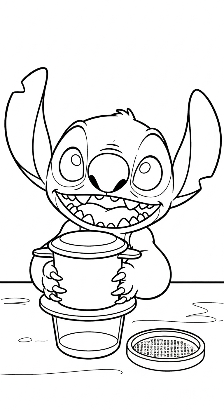 hình tô màu Stitch cho bé 3 tuổi miễn phí