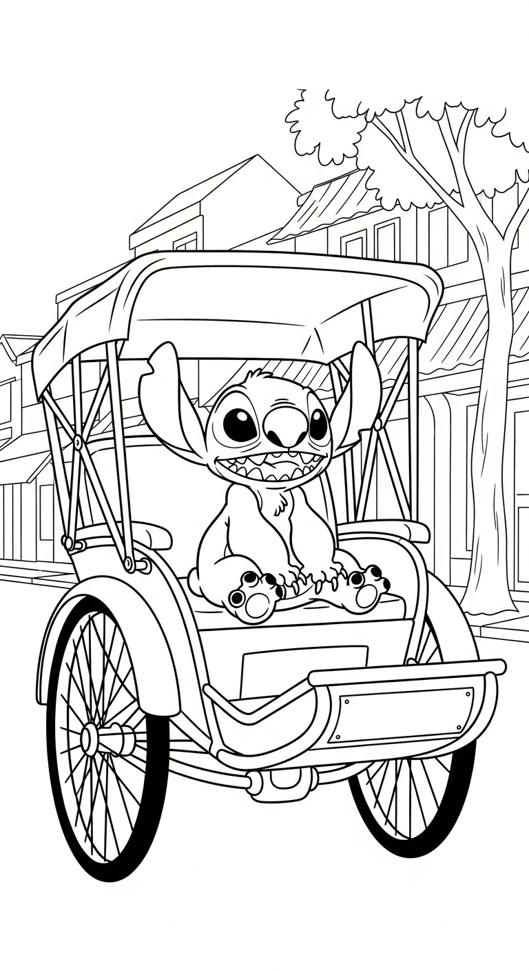 tải tranh tô màu Stitch không mất tiền