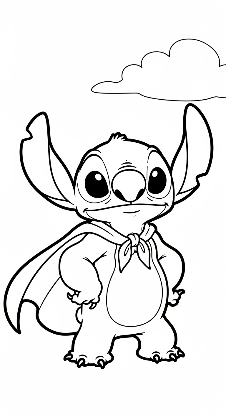 hình tô màu Stitch cho bé 6 tuổi miễn phí