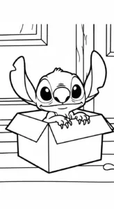 tranh tô màu Stitch cho bé tải miễn phí