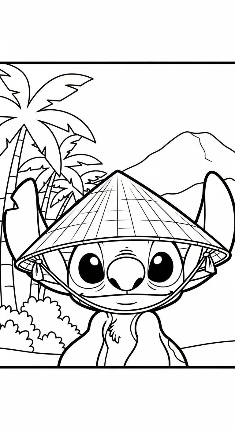 hình tô màu Stitch tập tô