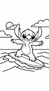hình tô màu Stitch cho bé 6 tuổi miễn phí
