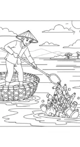 in hình bảo vệ môi trường biển cho bé tập tô