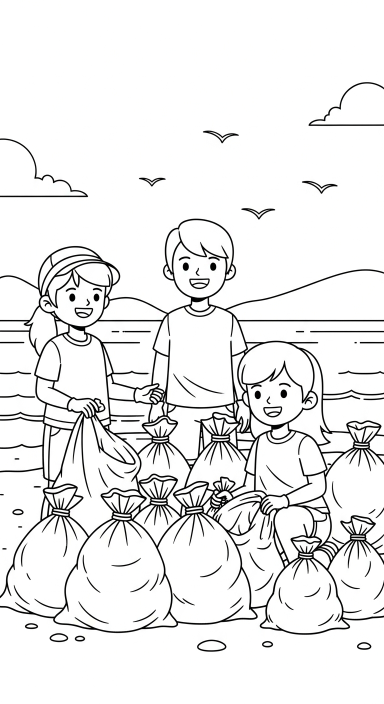 tải tranh tô màu bảo vệ môi trường biển cho bé 5 tuổi