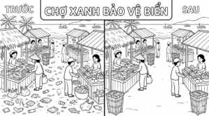 hình tô màu bảo vệ môi trường biển cho bé đơn giản