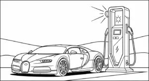 tải tranh tô màu bugatti cho bé