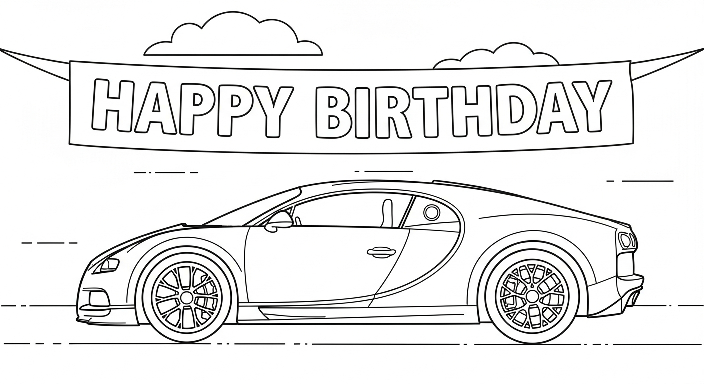 tải hình tô màu bugatti cho bé 4 tuổi