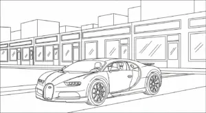 in tranh tô màu bugatti cho bé 8 tuổi