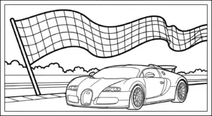 tranh tô màu bugatti cho bé 8 tuổi miễn phí