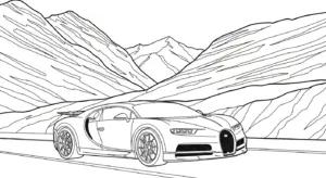 in hình tô màu bugatti cho bé 4 tuổi
