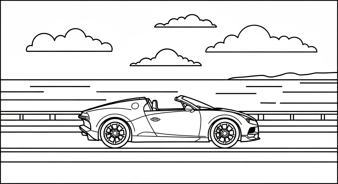 tranh tô màu bugatti cho bé 7 tuổi 1
