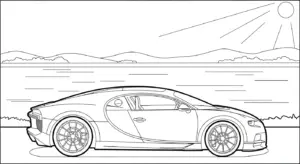 hình tô màu bugatti cho bé 7 tuổi miễn phí