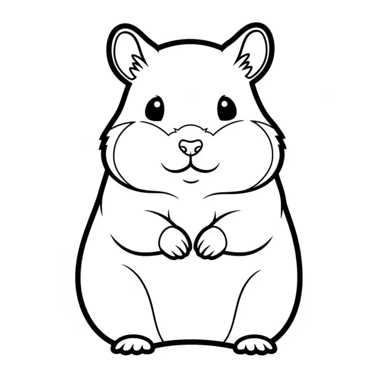 Tranh tô màu Chuột Hamster