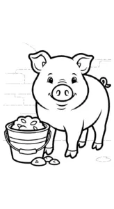 hình tô màu tranh tô màu con lợn cho bé tải về