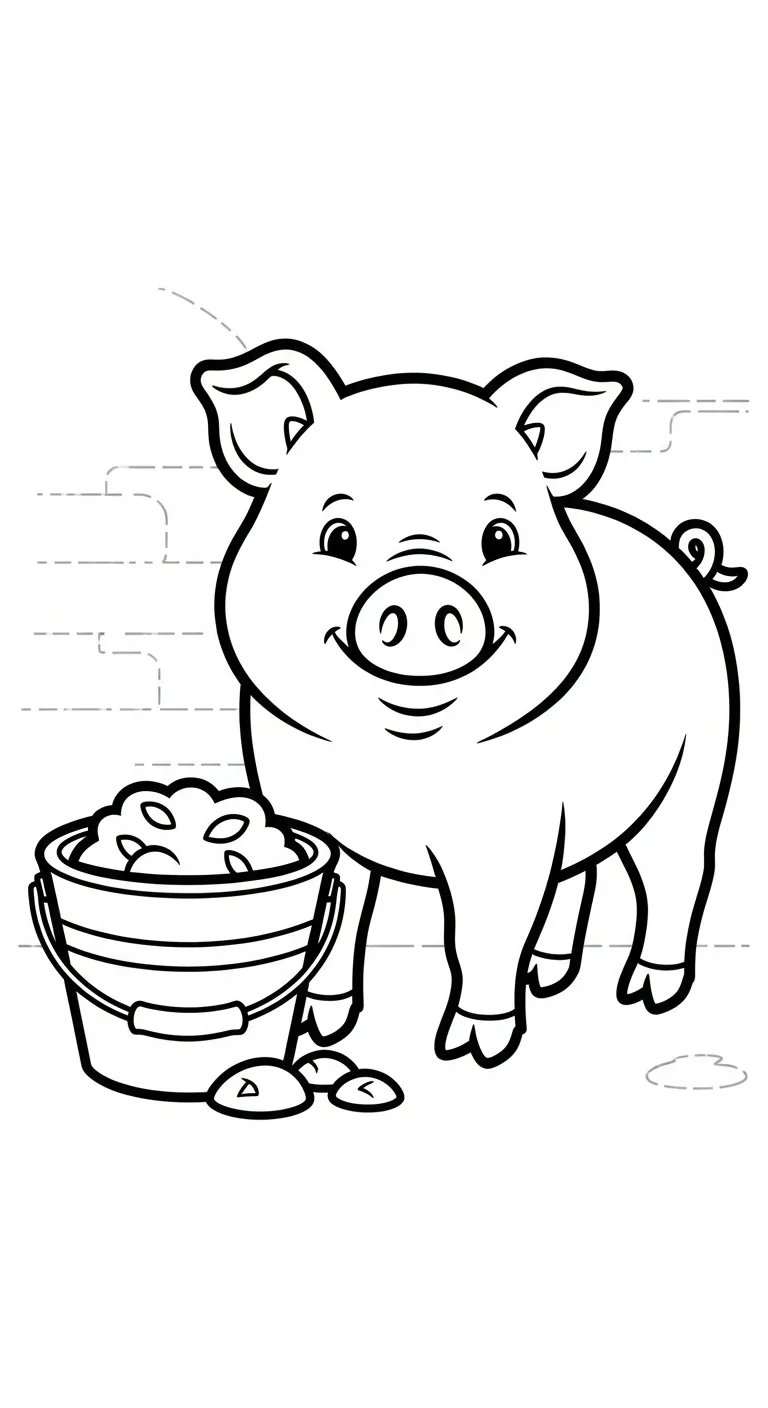 hình tô màu tranh tô màu con lợn cho bé tải về
