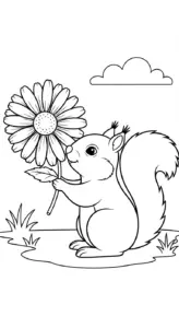 tải hình tô màu con sóc cho bé 7 tuổi