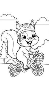tranh tô màu con sóc cho bé 6 tuổi miễn phí