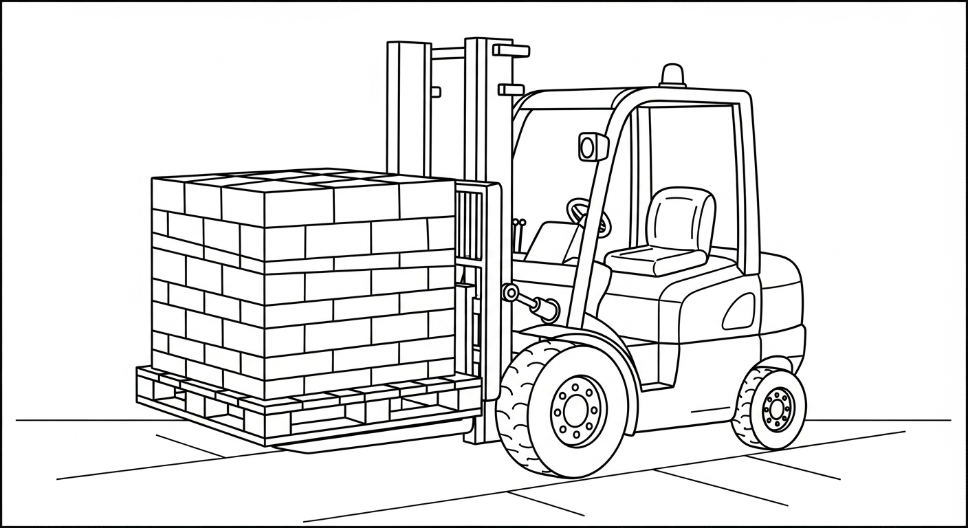 tranh tô màu công trường cho bé 7 tuổi miễn phí