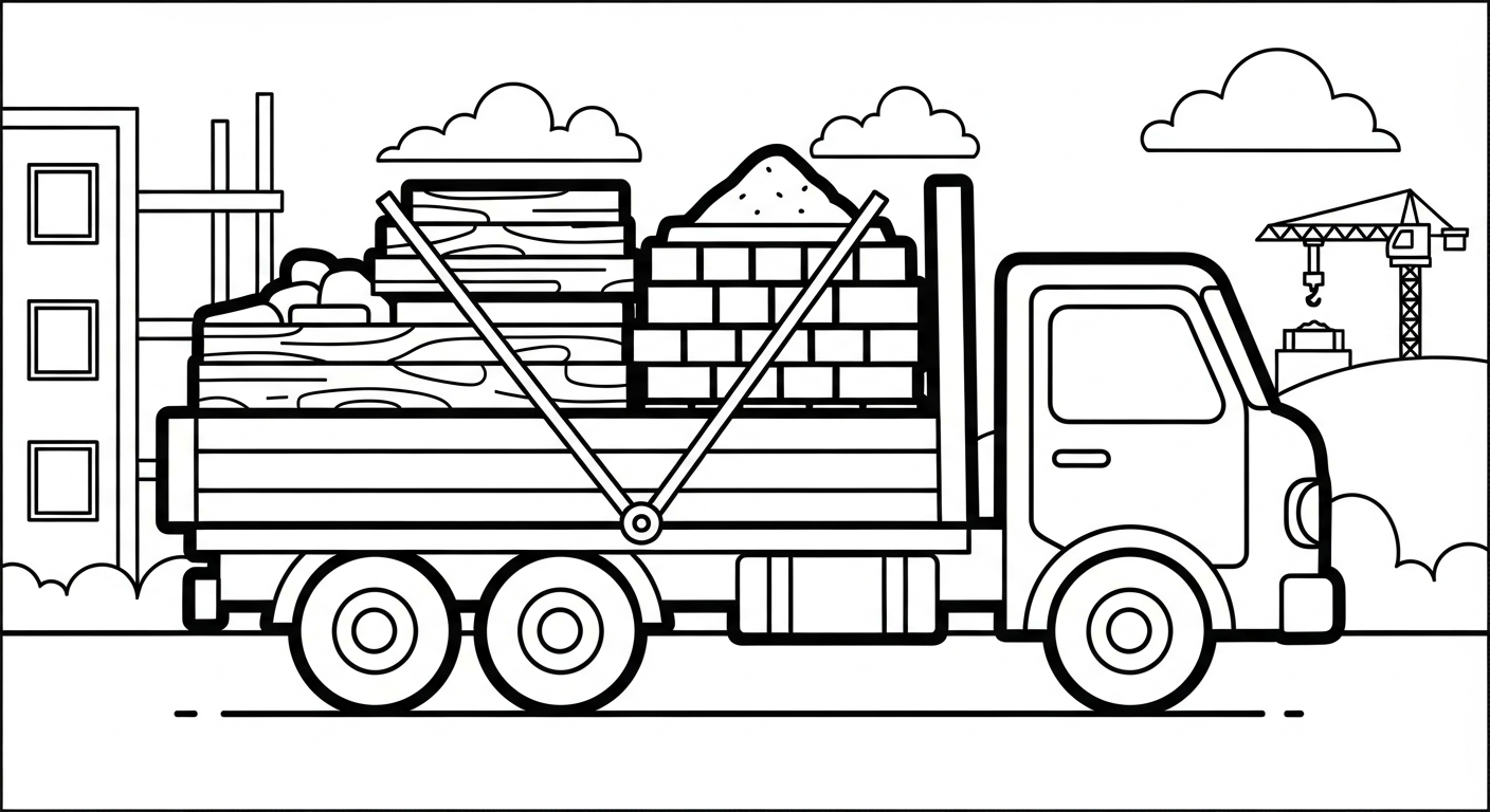 tải hình tô màu công trường miễn phí