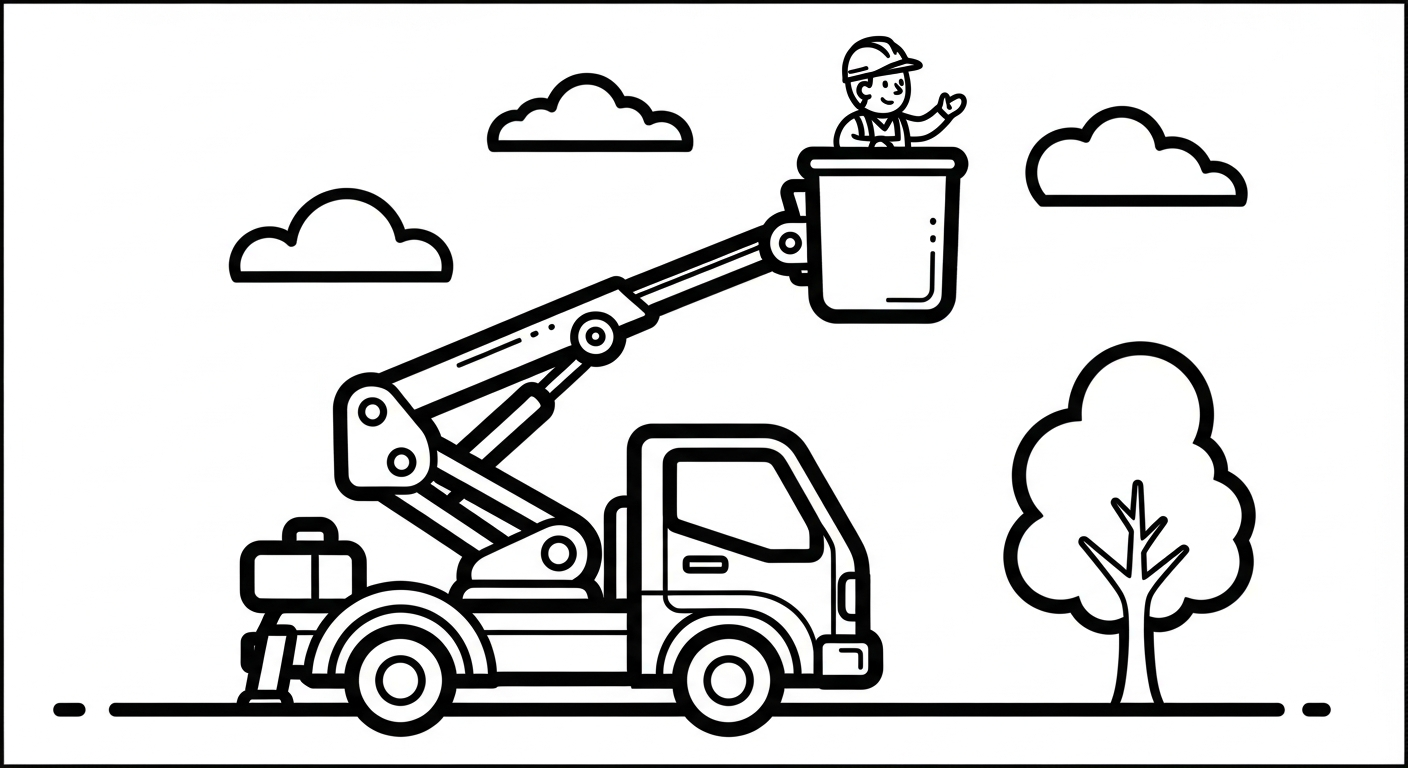 hình tô màu công trường cho bé 8 tuổi miễn phí