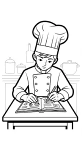 tranh tô màu đầu bếp cho bé mới nhất