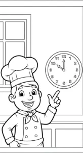 tải file hình tô màu đầu bếp