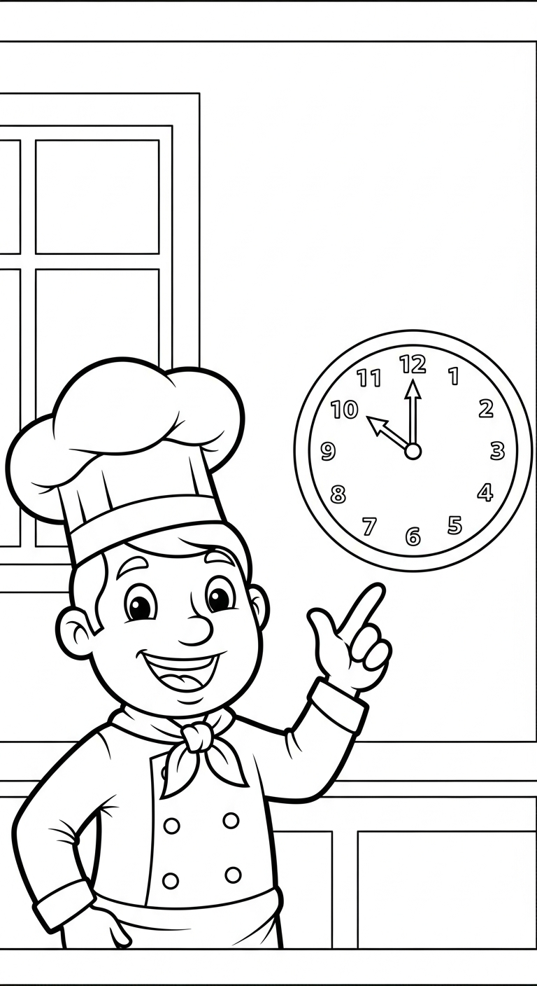 tải file hình tô màu đầu bếp