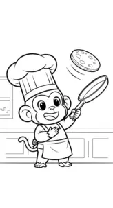 tải tranh tô màu đầu bếp cho bé