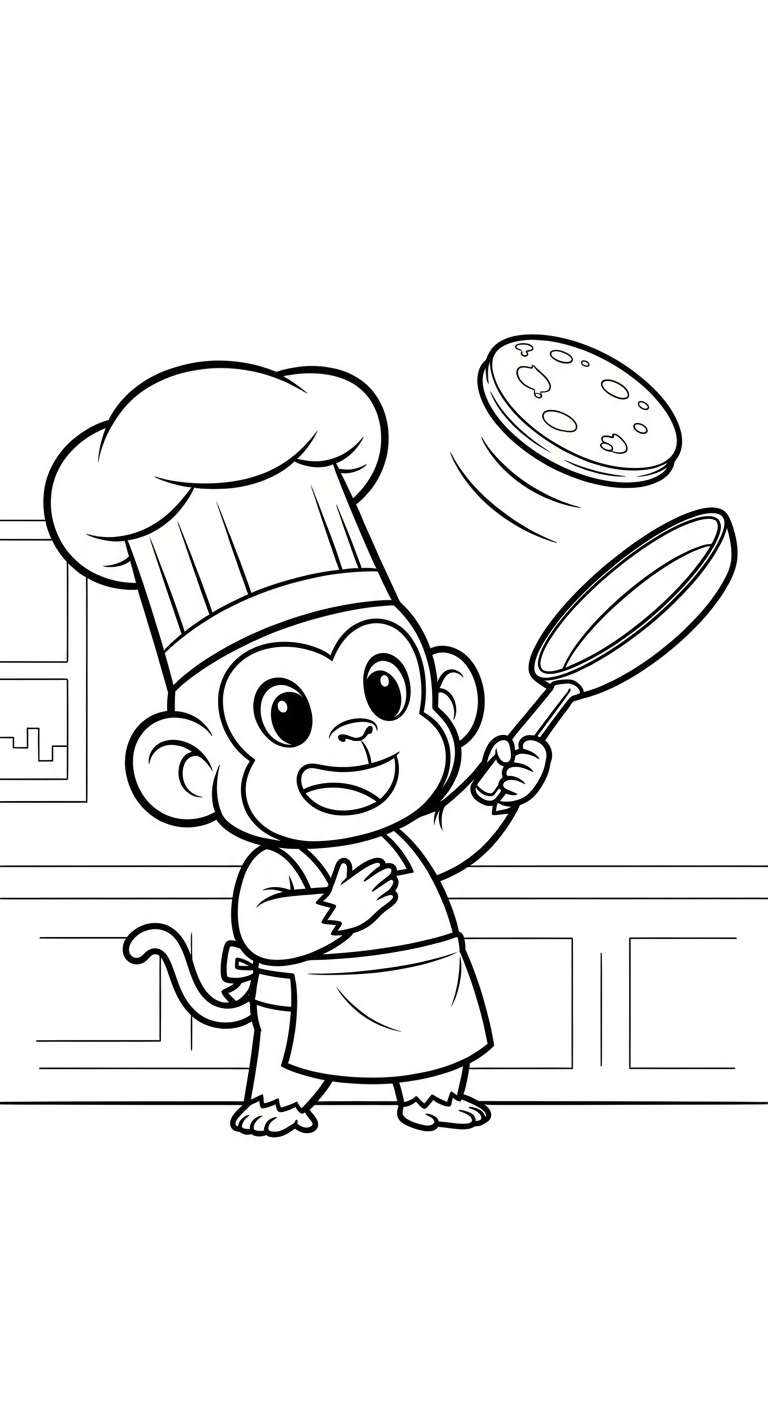 tải tranh tô màu đầu bếp cho bé