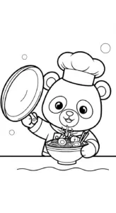 tải file hình tô màu đầu bếp