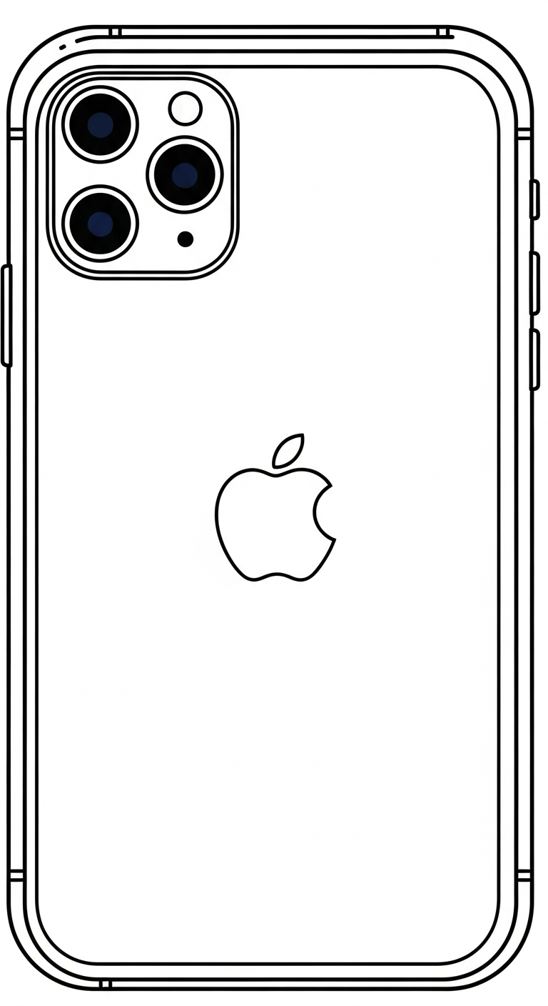 file pdf hình tô màu iphone cho bé