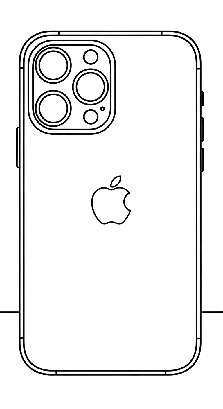 hình tô màu iphone cho bé mới nhất