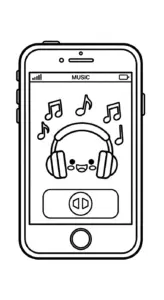 tranh tô màu iphone cho bé 4 tuổi
