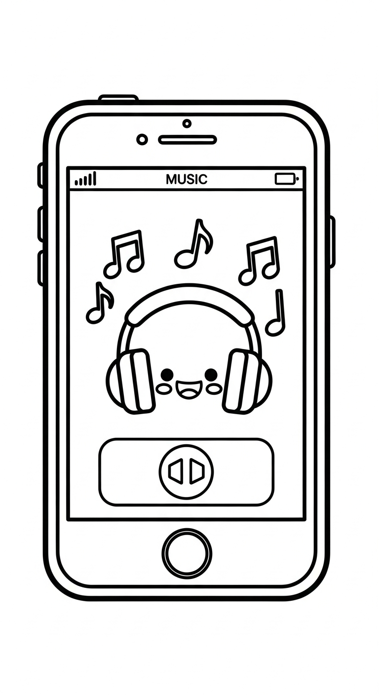 tranh tô màu iphone cho bé 4 tuổi