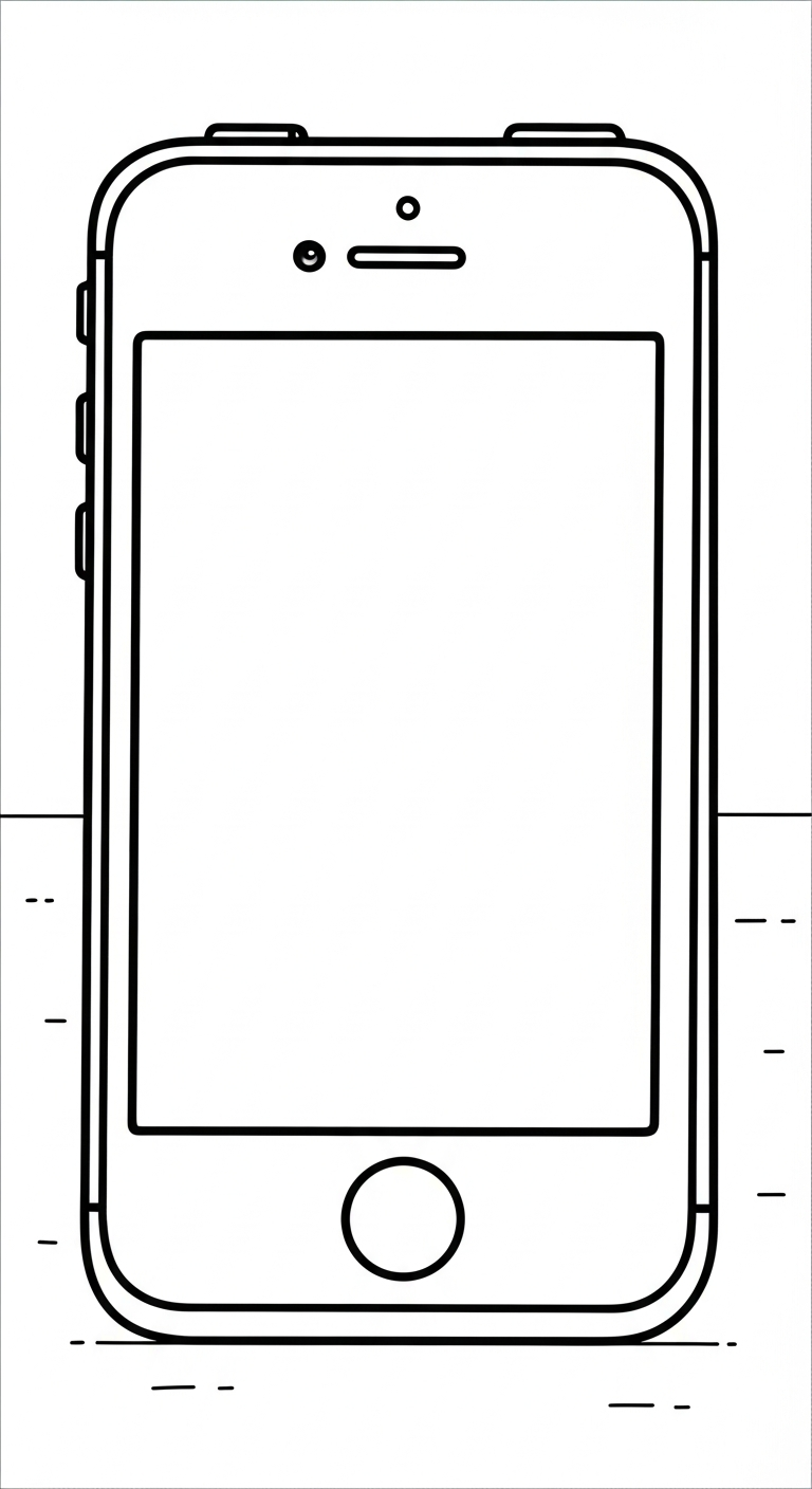 hình tô màu iphone cho bé 7 tuổi miễn phí
