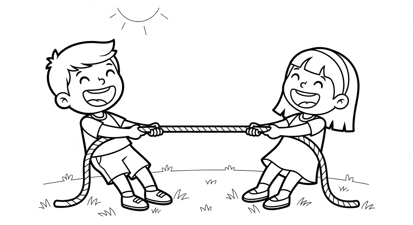 tải tranh tô màu kéo co không mất tiền