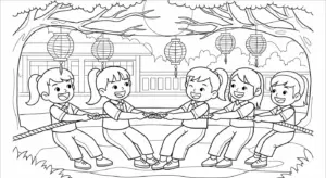 hình tô màu kéo co pdf