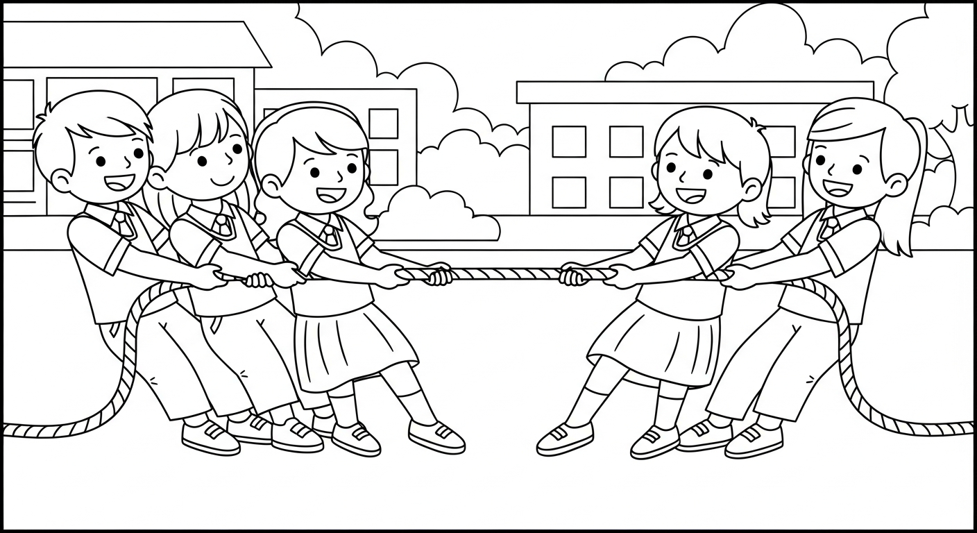 tải tranh tô màu kéo co pdf