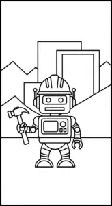 tải tranh tô màu robot pdf