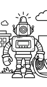 tải hình tô màu robot miễn phí