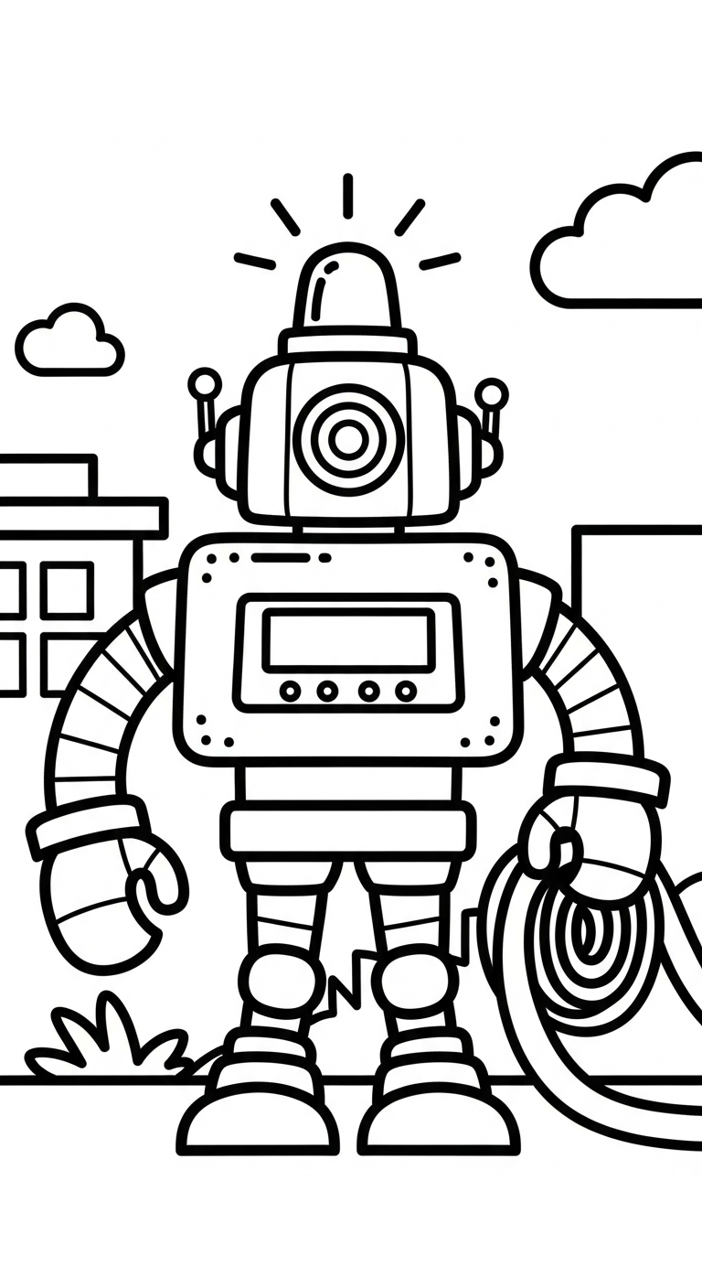 tải hình tô màu robot miễn phí